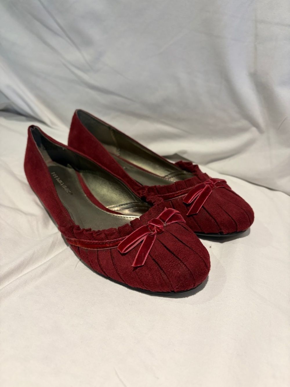 Predictions Burgundy Bow Ballet Flats